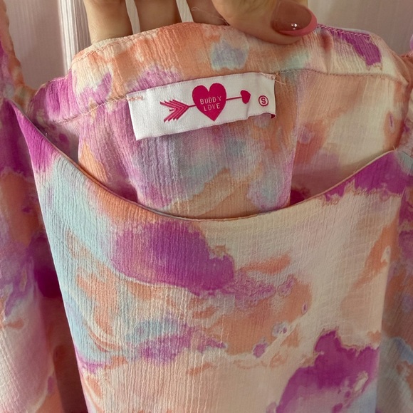 Buddy Love Pastel Watercolor Cropped Top Small - Picture 5 of 5